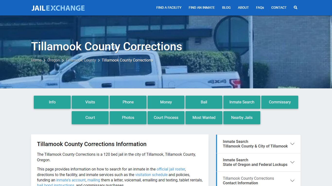 Tillamook County Corrections, OR Inmate Search, Information - Jail Exchange